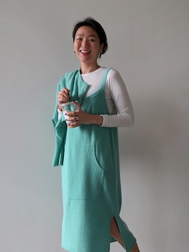 「ミントカラー」｜LITTLEBLACKさん（レディース・162cm）の冬コーディネート