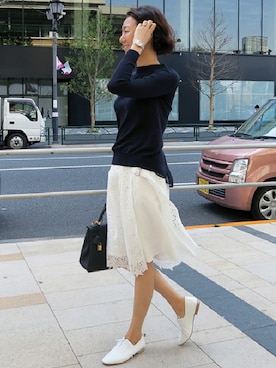 「オックスフォードシューズ」｜LITTLEBLACKさん（レディース・162cm）の春コーディネート