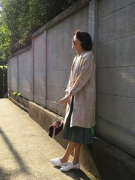 「 プチプラ」｜「アイテム（ジャケット/アウター）」を使った、LITTLEBLACKさん（レディース・162cm）の春コーディネート