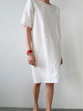 「 白」｜LITTLEBLACKさん（レディース・162cm）の夏コーディネート