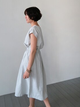 「 グレー」｜「アイテム（アクセサリー）」を使った、LITTLEBLACKさん（レディース・162cm）の夏コーディネート