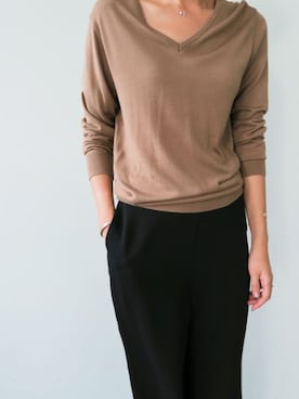 「 黒」｜LITTLEBLACKさん（レディース・162cm）の秋コーディネート