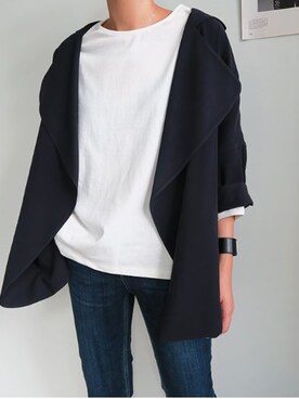 「アイテム（その他アウター、その他）」を使った、LITTLEBLACKさん（レディース・162cm）の秋コーディネート