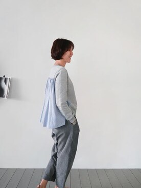 「 グレー」｜LITTLEBLACKさん（レディース・162cm）の冬コーディネート