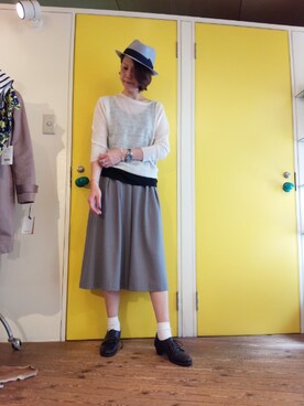 「NOMBRE IMPAIR（ノンブルアンペール）のアイテム（帽子）」を使った、rolypoly since 2011さん（レディース・165cm）の春コーディネート