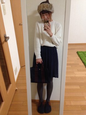「アイテム（ムートンコート）」を使った、ジェシカさん（レディース・165cm・20代）の秋コーディネート