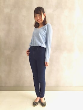 「one way（ワンウェイ）のアイテム（シューズ）」を使った、M!hoさん（レディース・163cm）の冬コーディネート