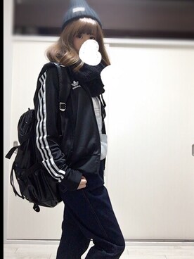 「happynewyear」｜「アイテム（ジャケット/アウター）」を使った、kaoriiiiさん（レディース・161cm）の冬コーディネート