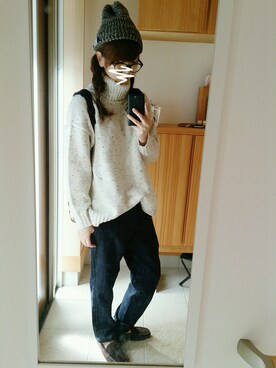 「Laundry（ランドリー）のアイテム（帽子）」を使った、大福。さん（レディース・168cm）の秋コーディネート