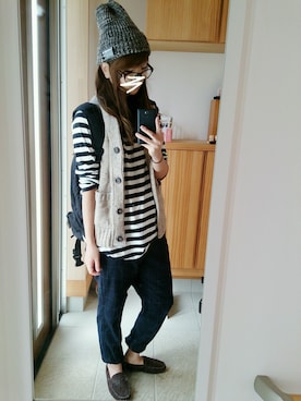 「Laundry（ランドリー）のアイテム（帽子）」を使った、大福。さん（レディース・168cm）の秋コーディネート