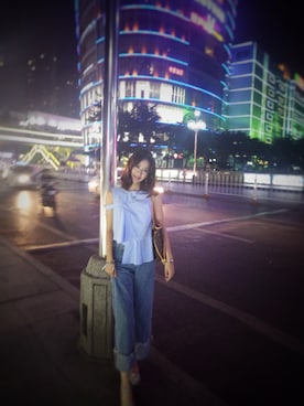 「miaomiaoのアイテム（トップス、グレー系）」を使った、Mioooさん（レディース・168cm）の夏コーディネート