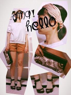 「ROSE BUD（ローズバッド）の553-3347 LEATHER SANDAL（サンダル、ブラック系）」を使った、sanさん（レディース・148cm）の夏コーディネート