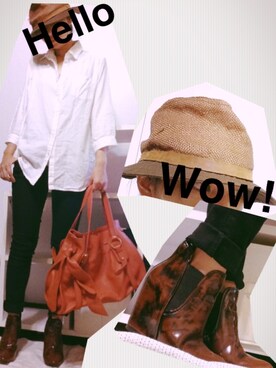 「ROSE BUD（ローズバッド）の(JEFFREY CAMPBELL)SIDE GORE BOOTEE（ブーツ、ブラウン系）」を使った、sanさん（レディース・148cm）の夏コーディネート