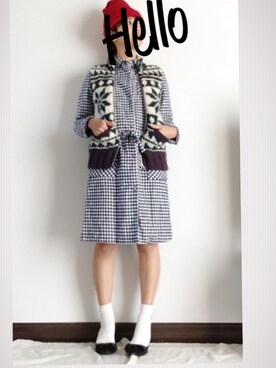 「ROSE BUD（ローズバッド）のアイテム（ベスト、ホワイト系）」を使った、sanさん（レディース・148cm）の秋コーディネート