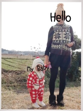 「CONVERSE（コンバース）のBABY ALL STAR RZ/ベビー オールスター RZ（スニーカー、ホワイト系）」を使った、sanさん（レディース・148cm）の冬コーディネート