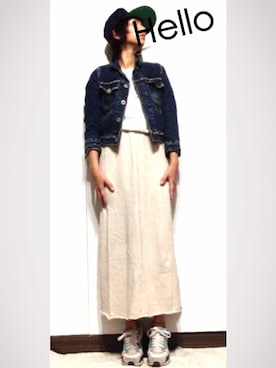 「NIKE（ナイキ）のNIKE WMNS AIR MAX 90 ESSENTIAL（スニーカー、グリーン系）」を使った、sanさん（レディース・148cm）の冬コーディネート