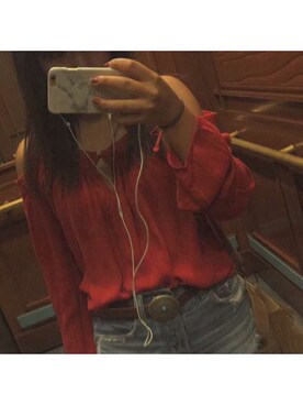 「Abercrombie&Fitch（アバークロンビーアンドフィッチ）のアイテム（その他トップス）」を使った、J U L I Aさん（レディース・162cm）の春コーディネート