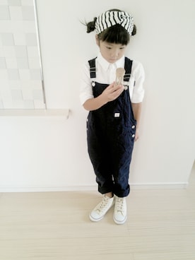 「アイテム（ヘアアクセサリー）」を使った、COTTENさん（キッズ・120cm）の夏コーディネート