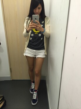 「uniのアイテム」を使った、tkmさん（レディース・166cm）の春コーディネート