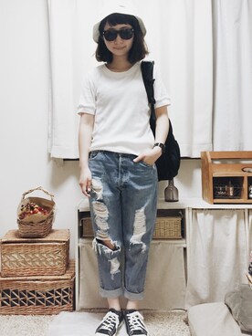 まさみさん（レディース・159cm）の夏コーディネート