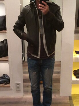 「G-STAR RAW（ジースターロゥ）のアイテム（その他アウター）」を使った、hajiさん（メンズ・168cm）の秋コーディネート