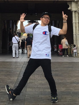 「Keith Haring（キース・ヘリング）のアイテム（アクセサリー）」を使った、Shun Watanabeさん（メンズ・165cm）の秋コーディネート