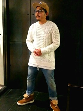 「VANS（バンズ）のアイテム（帽子）」を使った、Kさん（メンズ・168cm）の秋コーディネート