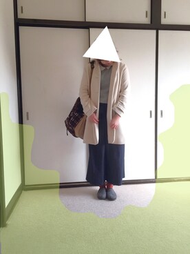 「ehka sopo（エヘカソポ）のアイテム（チェスターコート）」を使った、あおさん△さん（レディース・160cm）の冬コーディネート