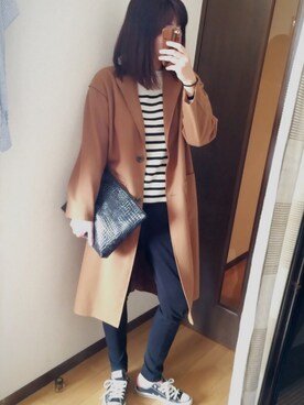 「TODAYFUL（トゥデイフル）のアイテム（ジャケット/アウター、ブラウン系）」を使った、Jさん（レディース・168cm）の冬コーディネート