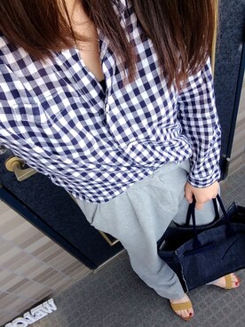 「TODAYFUL（トゥデイフル）のスエットワイドパンツ（その他パンツ、グレー系）」を使った、Jさん（レディース・168cm）の春コーディネート