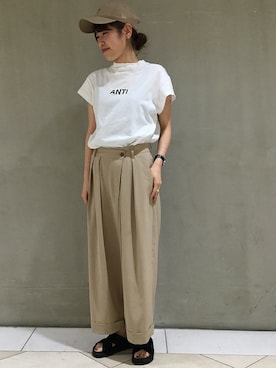 「ジャーナルスタンダード」｜JOURNAL STANDARD Lady's 難波店スタッフAさん（レディース・158cm）の夏コーディネート