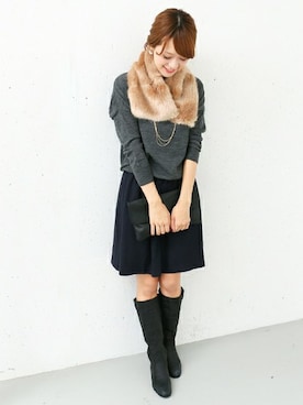 DOORS WOMENSさん（レディース・168cm）の冬コーディネート