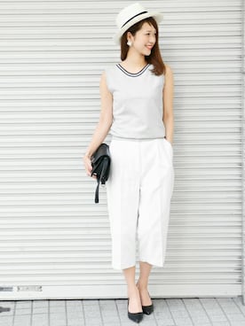 「ノースリーブニット」｜DOORS WOMENSさん（レディース・168cm）の夏コーディネート