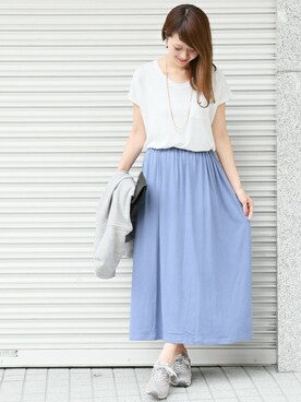 「ブルー x ホワイト」｜DOORS WOMENSさん（レディース・168cm）の夏コーディネート