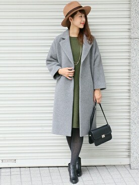 「URBAN RESEARCH DOORS WOMENS」｜「アイテム（チェスターコート）」を使った、DOORS WOMENSさん（レディース・168cm）の秋コーディネート