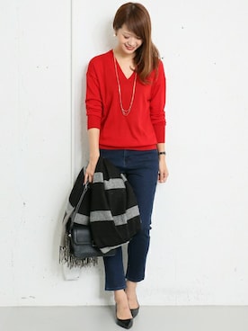 「URBAN RESEARCH DOORS WOMENS（アーバンリサーチ ドアーズ ウィメンズ）のアイテム（ニット/セーター）」を使った、DOORS WOMENSさん（レディース・168cm）の秋コーディネート