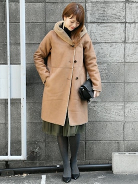 「URBAN RESEARCH DOORS WOMENS」｜「アイテム（ムートンコート）」を使った、DOORS WOMENSさん（レディース・168cm）の秋コーディネート