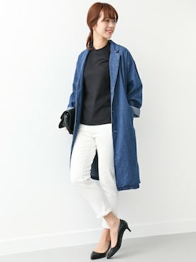 「Hanes」｜「アイテム（チェスターコート）」を使った、DOORS WOMENSさん（レディース・168cm）の冬コーディネート