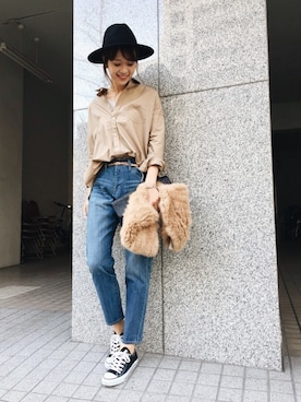 「ボーイフレンドデニム」｜DOORS WOMENSさん（レディース・168cm）の冬コーディネート