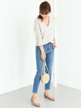 「URBAN RESEARCH DOORS WOMENS（アーバンリサーチ ドアーズ ウィメンズ）のアイテム（ニット/セーター）」を使った、DOORS WOMENSさん（レディース・168cm）の冬コーディネート