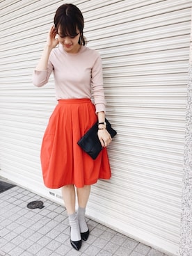 「コクーンスカート」｜DOORS WOMENSさん（レディース・168cm）の春コーディネート