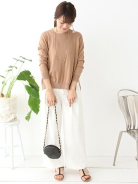 「URBAN RESEARCH DOORS WOMENS（アーバンリサーチ ドアーズ ウィメンズ）のアイテム（ニット/セーター）」を使った、DOORS WOMENSさん（レディース・168cm）の春コーディネート