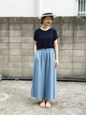 アーバンリサーチDOORS テンセルデニムイージーパンツ 極美品 ワイドパンツ