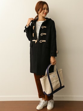 「トート」｜「アイテム（ジャケット/アウター）」を使った、DOORS WOMENSさん（レディース・168cm）の秋コーディネート