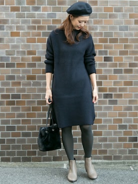 「URBAN RESEARCH DOORS WOMENS」｜「アイテム（ハンチング/ベレー帽）」を使った、DOORS WOMENSさん（レディース・168cm）の冬コーディネート