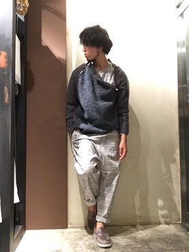 「アイテム（ドレスシューズ、ブラウン系）」を使った、Onkochishin_Gotoさん（メンズ・169cm）の秋コーディネート