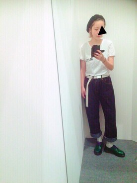 「アイテム（ドレスシューズ、グリーン系）」を使った、めっほ〜さん（レディース・158cm）の夏コーディネート