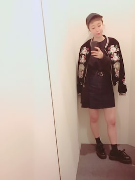 「SELECT.（セレクト）のアイテム（ジャケット/アウター）」を使った、めっほ〜さん（レディース・158cm）の秋コーディネート