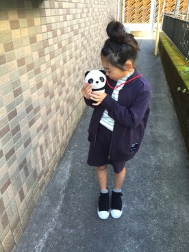 「RUGGEDWORKS（ラゲッドワークス）のアイテム（ブルゾン）」を使った、maika🍓さん（キッズ・122cm）の秋コーディネート