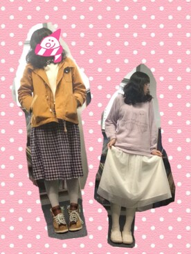 「POU DOU DOU（プードゥドゥ）のアイテム（マウンテンパーカー）」を使った、ゆきちゃんさん（レディース・154cm）の冬コーディネート